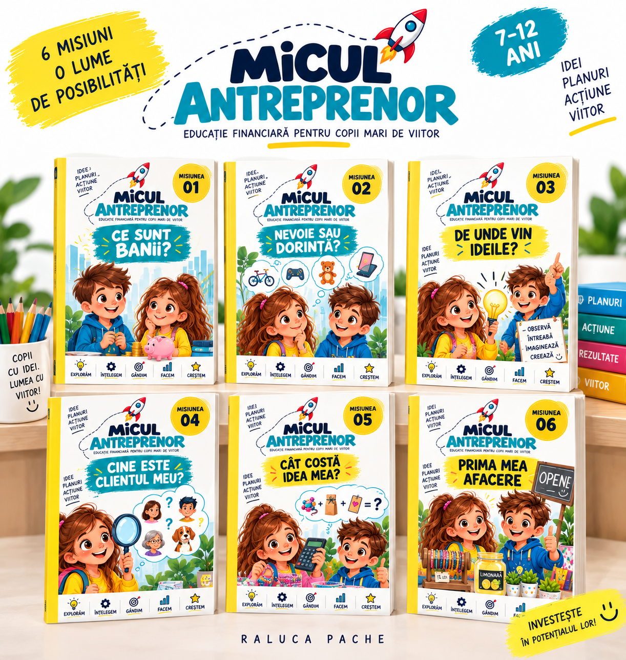 Micul Antreprenor – Seria completă – 6 misiuni de educație financiară pentru copii