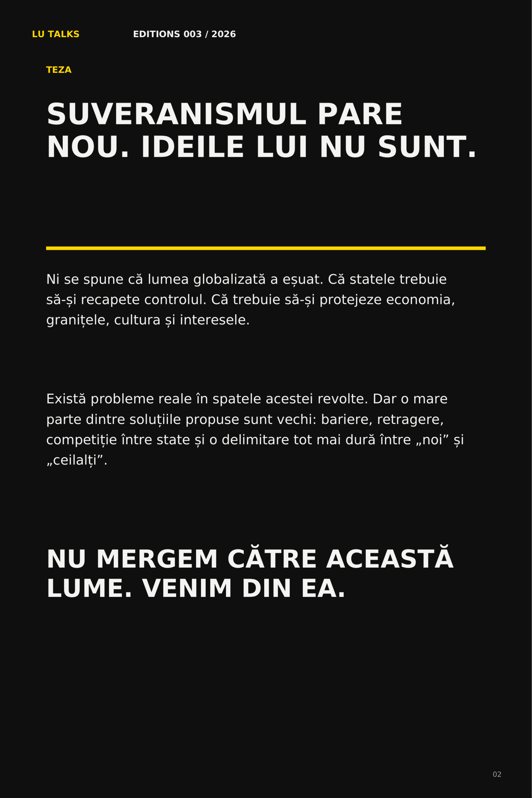 De ce va eșua suveranismul | Lu Talks Editions 003 - imagine 2